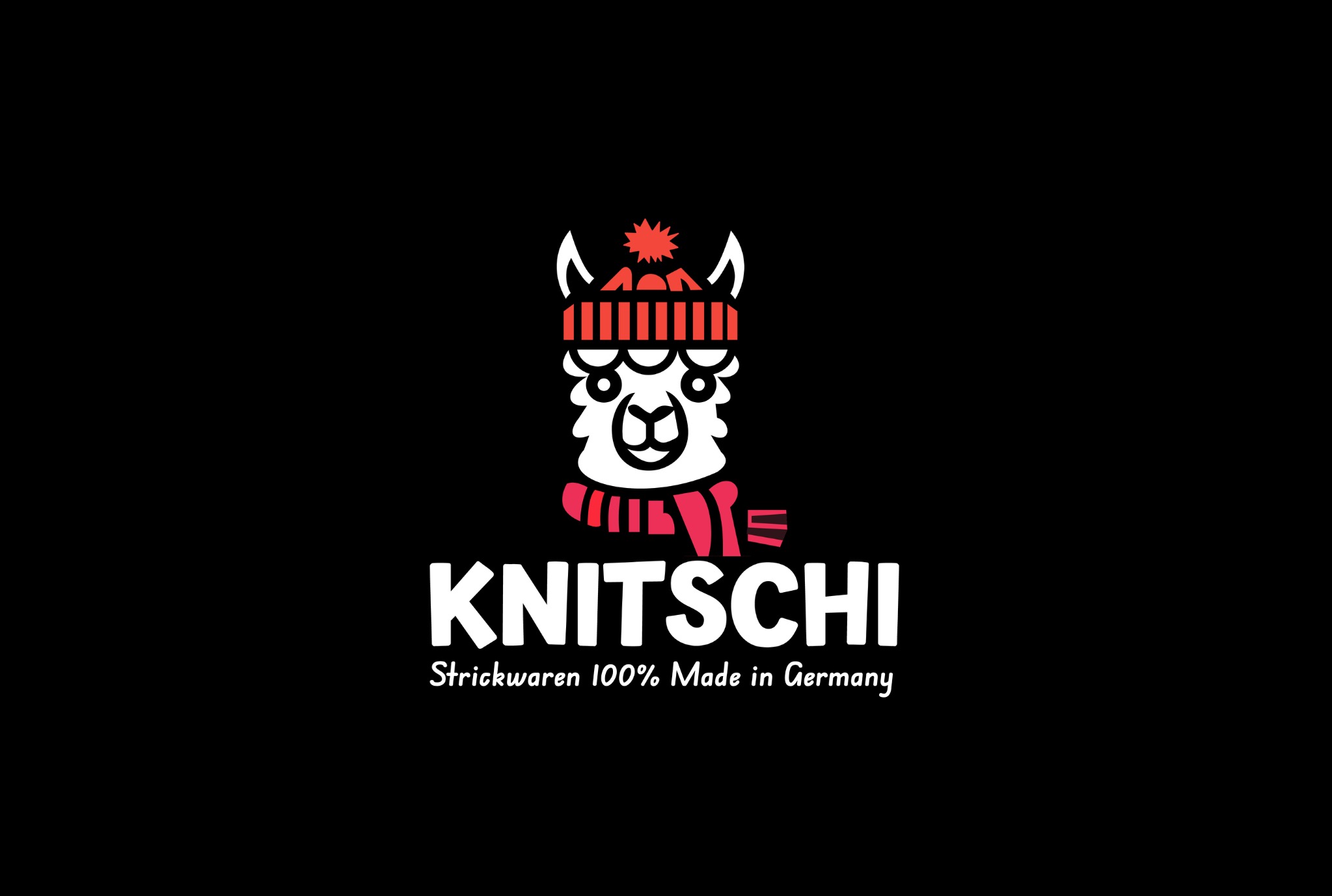 KNITSCHI-Logo auf dunklem Hintergrund